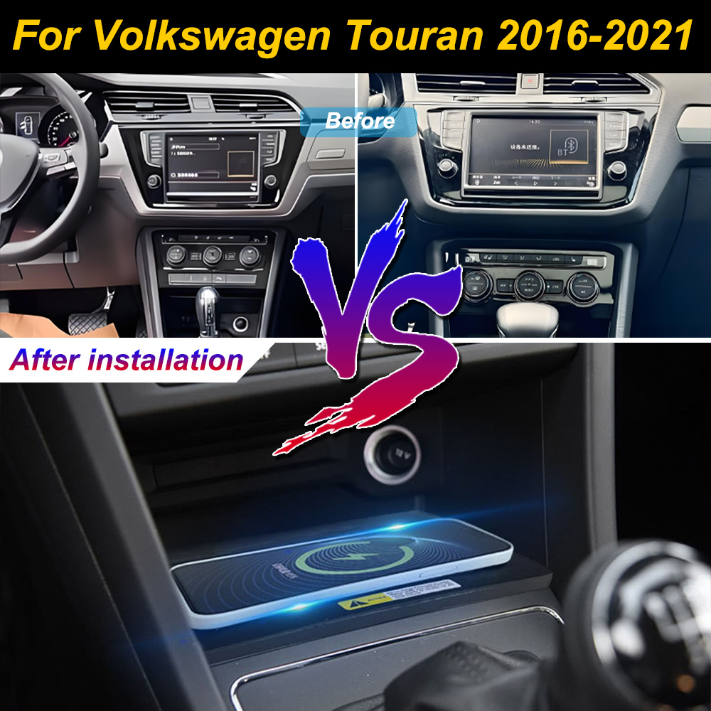 2 Din for Volkswagen Touran 20 - Wireless Car Charger Mount Fast Charging recension och pris