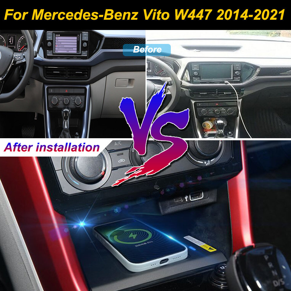 for Volkswagen T-CROSS Tacqua  - Wireless Car Charger Mount Fast Charging recension och pris