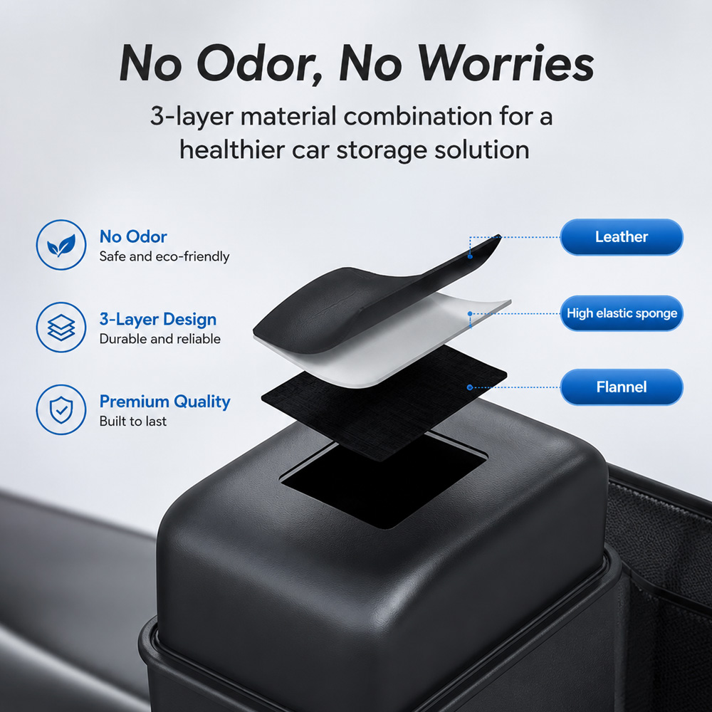 1Pc Kcimo Hanging PU Leather C - Car Trunk Organizer Foldable Storage Box recension och pris